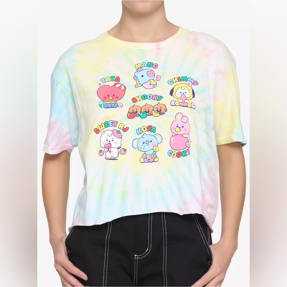 NWT BT21 Jelly Candy Tie-Dye Crop T-Shirt